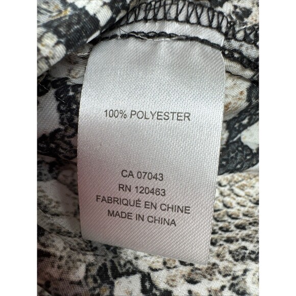 Alex & Lili Snake Print Button Down Blouse Tunic Sz XL Lightweight Satin Feel - Picture 7 of 7